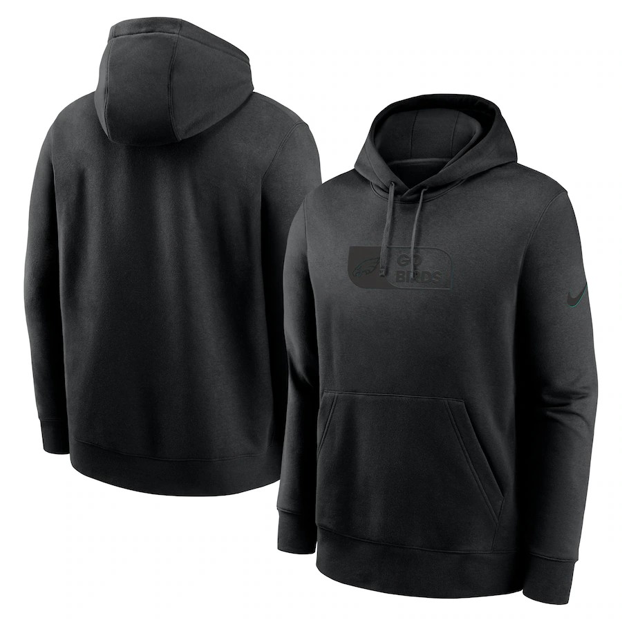 Men philadelphia eagles black style #9 2024 NFL hoodie